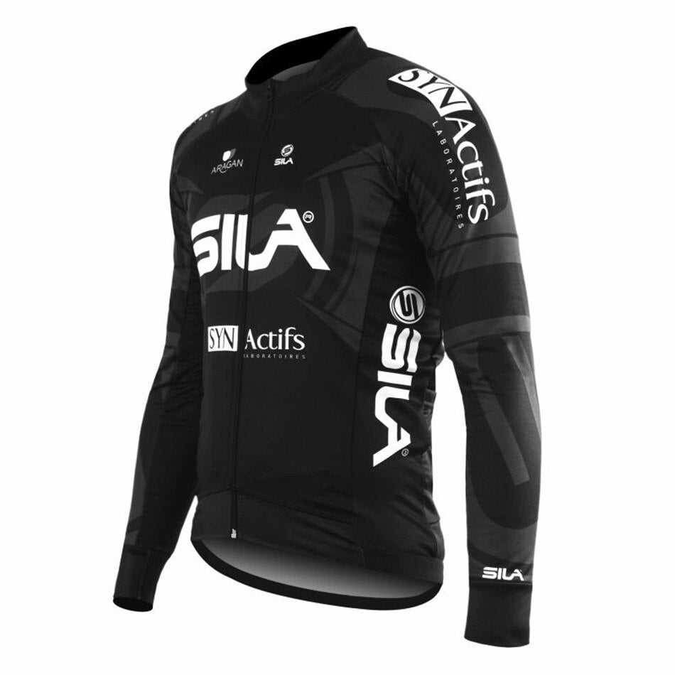 Sila Usa Men's Bike Outdoor Sports Jacket Cashmere Warm Jersey Long Sleeve Winter Jacket Mountain Biking Long Cycling Jersey