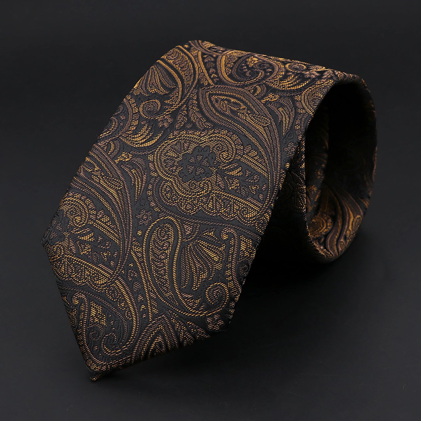 New Style Fashion Jacquard Paisley Striped Necktie For Men 7cm Dark Blue Black Formal Business Party Skinny Slim Cravat Tie Gift