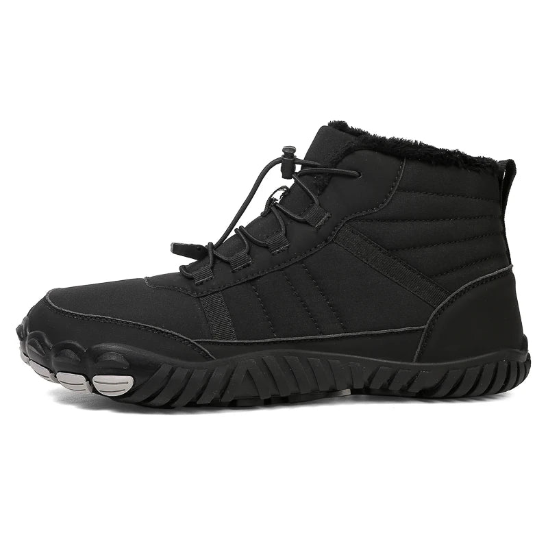 Winter Men Women Boots Leather Waterproof Anti-slip Wear-resistant Casual Outdoor Climbing Sneakers Warm Slip On Ankle Shoes