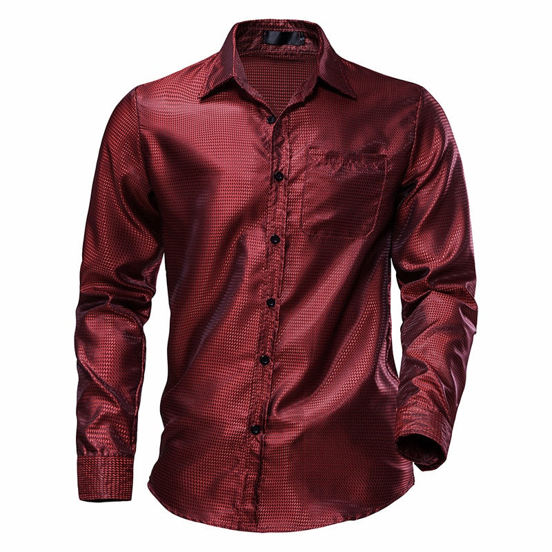 Men's Floral Black Dress Shirts 2022 Stylish New Long Sleeve Steampunk Shirt Men Party Club Bar Social Shirt Male Chemise Homme