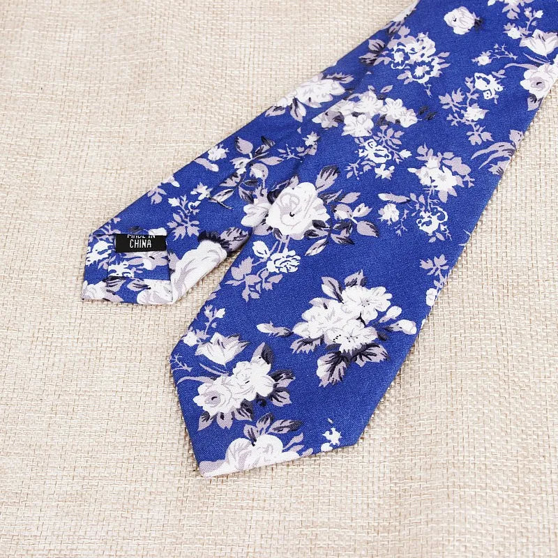 Classic Men's Flower Ties Handmade Cotton Tie For Men 6CM Narrow Floral Neckties Gift Wedding Party Casual Gravatas Paisley Tie
