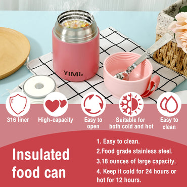 Stainless Steel Insulated Thermo Soup Cup 530ml 480ml Portable Lunch Box with Spoon Food Container Vaccum Cup Insulate Bento Box