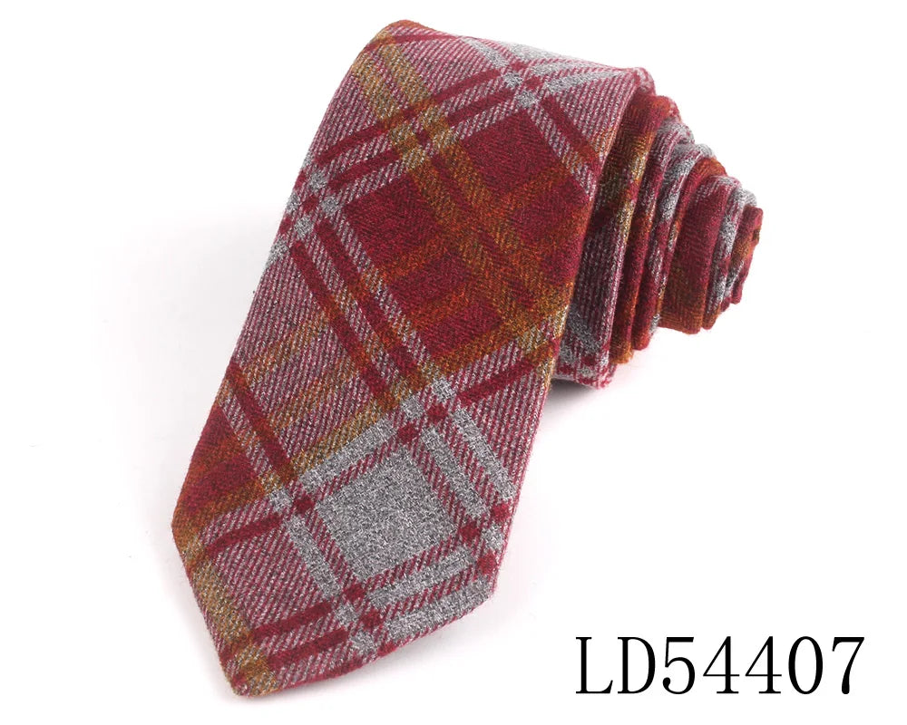 New Cotton Ties Casual Skinny Necktie For Party Boys Girls Plaid Neck Tie Wedding Necktie For Groom Neck Wear For Men Gravata