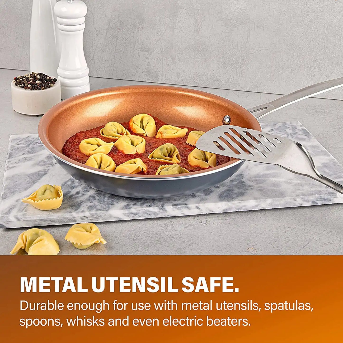 10Pc Pots and Pans Set Nonstick Cookware Set Gray