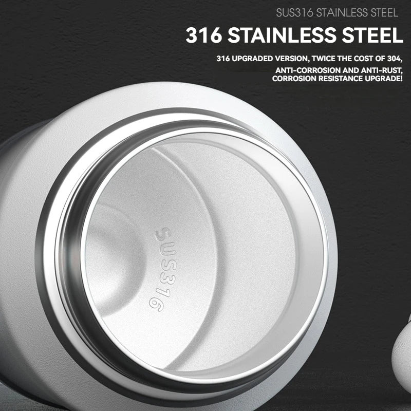 Thermos Water Bottle With Straw Handle Cup 316 Stainless Steel Flask Large Capacity Vacuum Insulated Tumbler