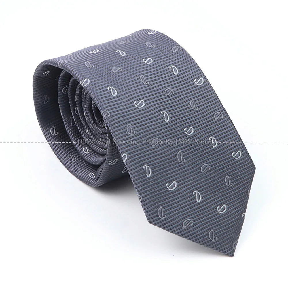 New Design Dot Wedding Men Tie Grey Blue Striped Paisley Flower Necktie Men Business Dropshipping Groom Collar Accessories Gift