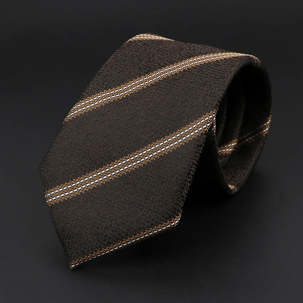 New Style Fashion Jacquard Paisley Striped Necktie For Men 7cm Dark Blue Black Formal Business Party Skinny Slim Cravat Tie Gift