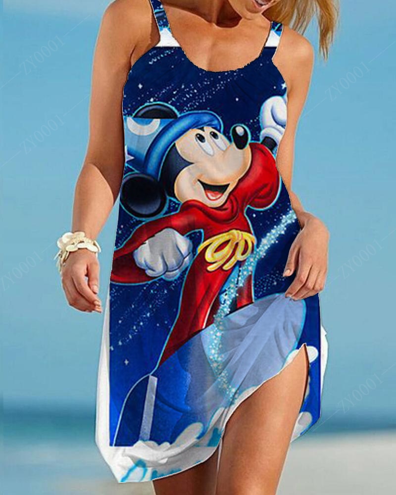 Large Sizes Clothing for Women Plus Size Dressess Seaside Disney Elegant Women's Summer Dresses 2022 Year Fashion Dress Ladies