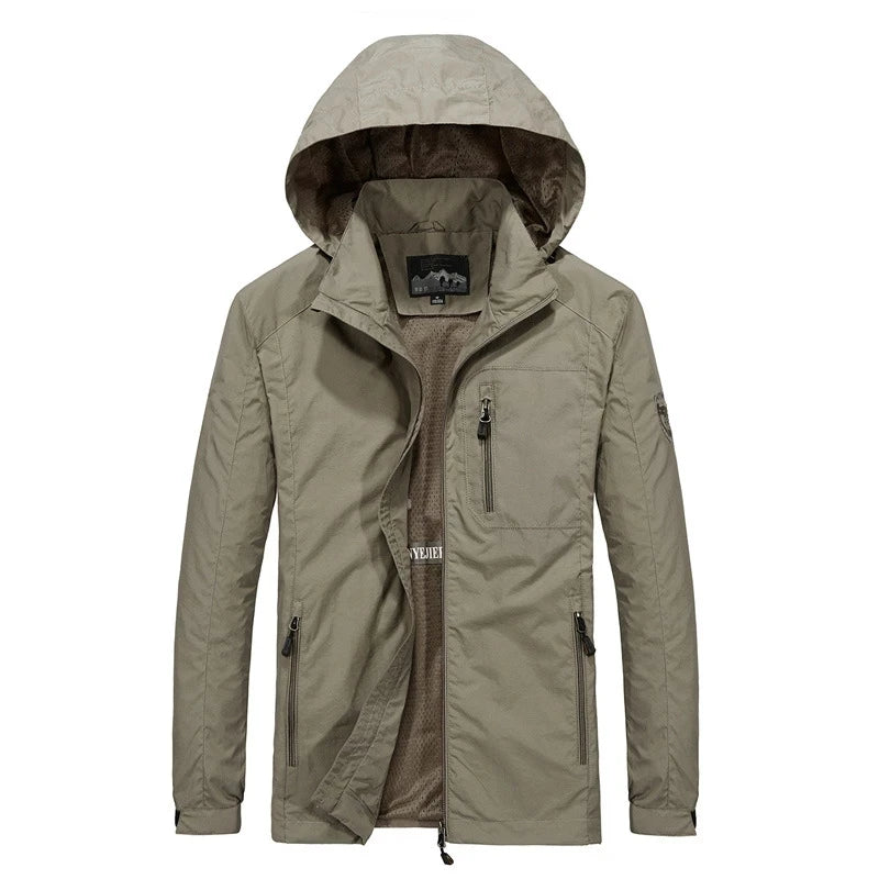 Men's Windbreaker Jackets Waterproof Hooded Water Proof Wind Breaker Casual Coat Male Clothing Autumn Jackets Men TOP