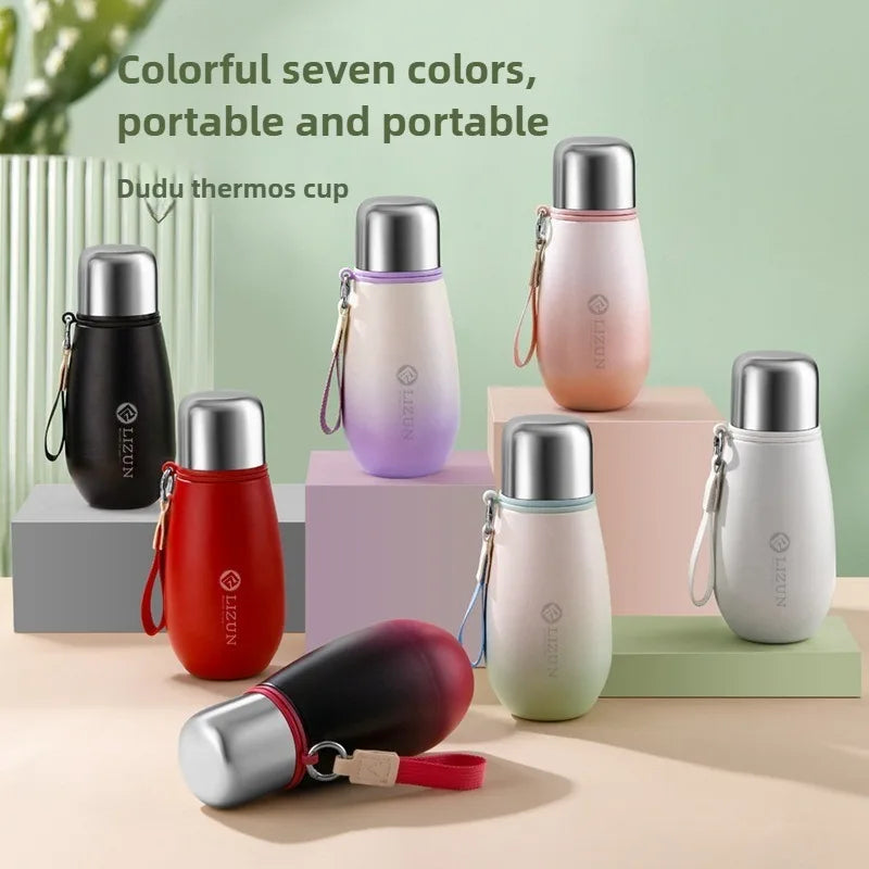 Mini stainless steel insulated cup, portable pocket pot, student tea and water separation creative casual cup gift