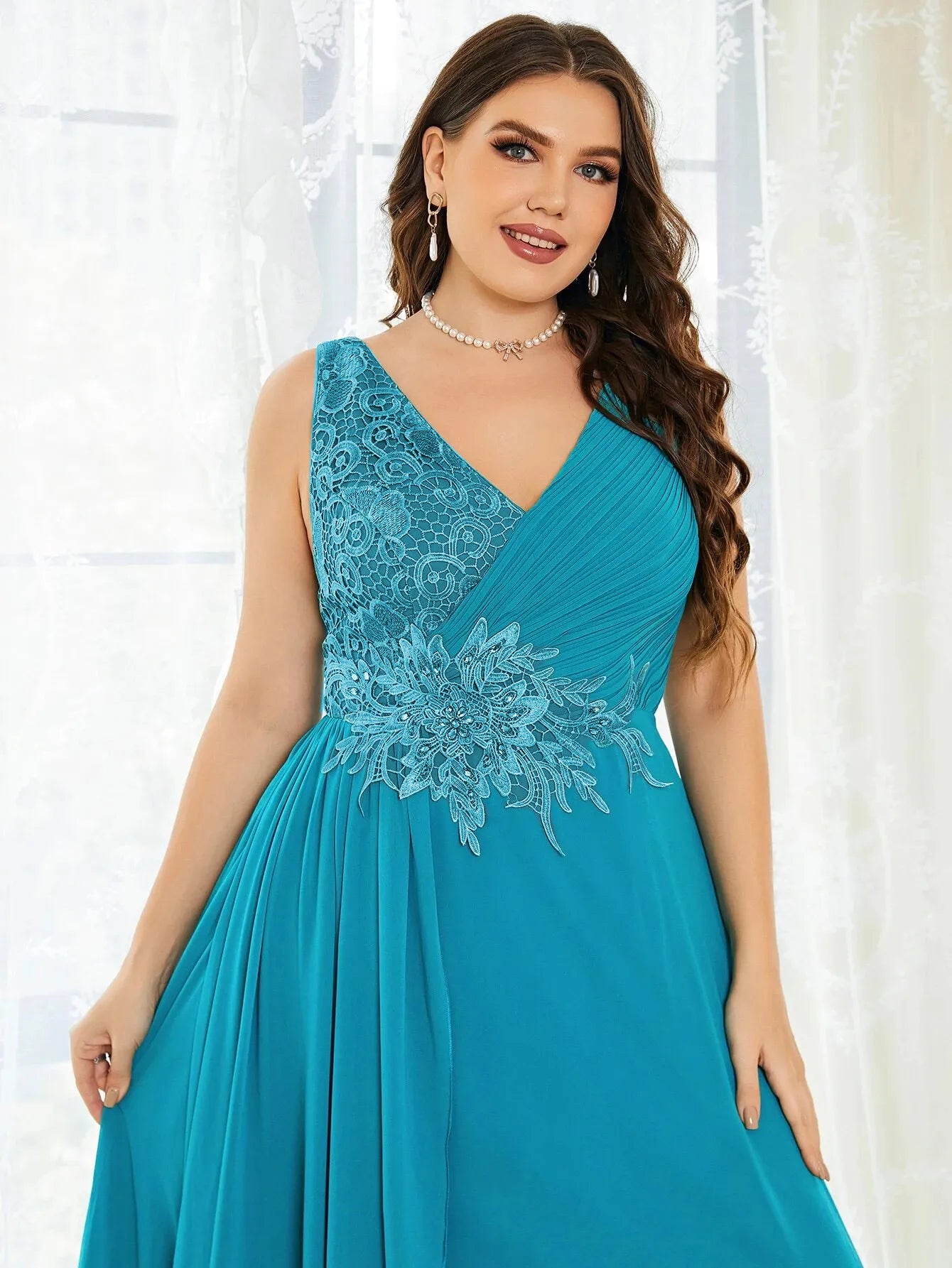 strapless open back dress Plus Size Party Dresses Fashion Women Wedding Elegant Lace Rhinestones –  Mega Mart Center