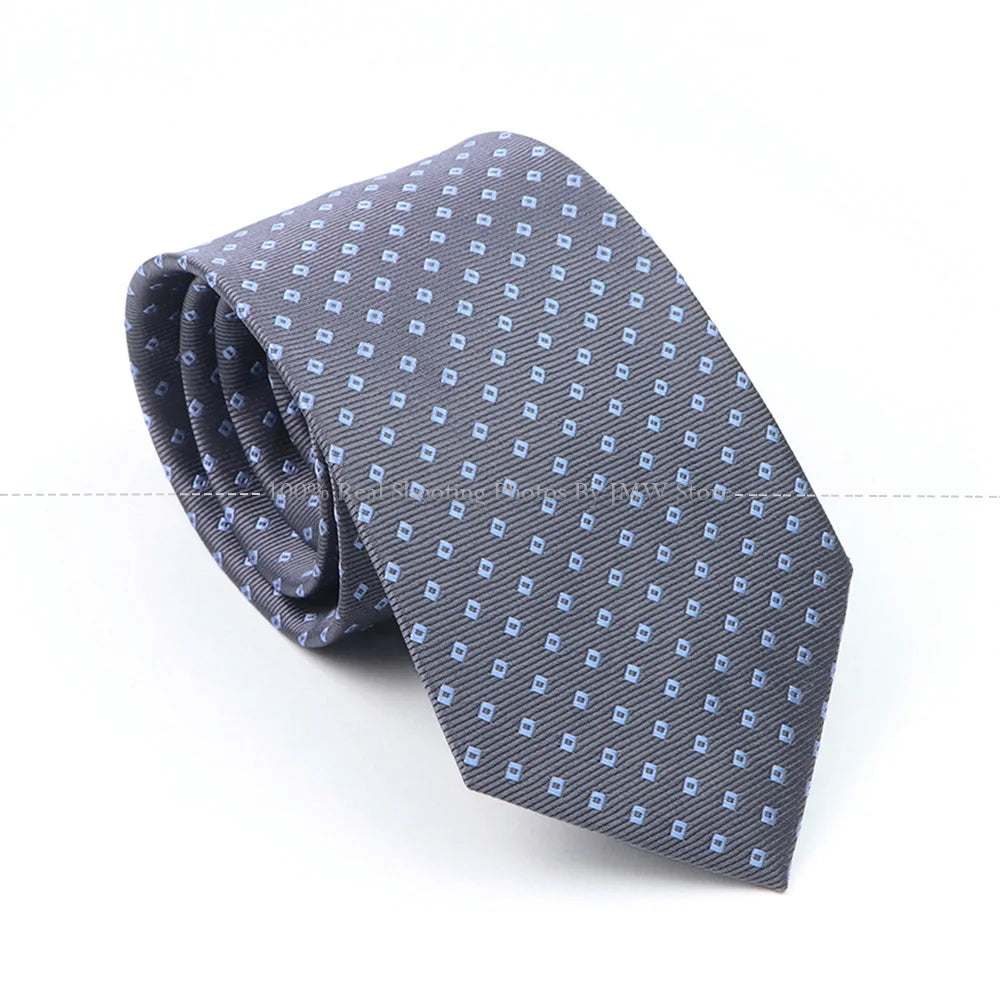 New Design Dot Wedding Men Tie Grey Blue Striped Paisley Flower Necktie Men Business Dropshipping Groom Collar Accessories Gift