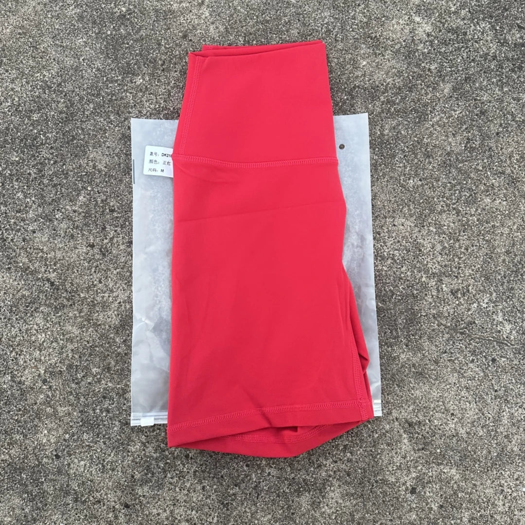 Solid Color Cycling Women Sport Yoga Short leggings Compression Support Sweat-Wickin Comprehensive Training Jog Internal Pocket