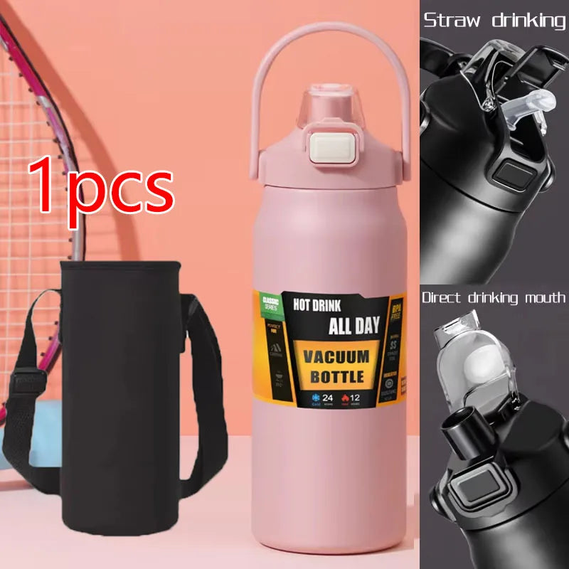 Stainless Steel Thermo Bottle 2.5L Large Capacity Thermo Water Portable 2500ml Vacuum Mug Thermos Insulated Cup 2L Tumbler 84oz