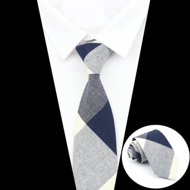 New Design Cotton Tie Plaid Necktie Gift For Men Free Shipping Fashion Casual Man's Neckties Wedding Party Suits Print Cravat