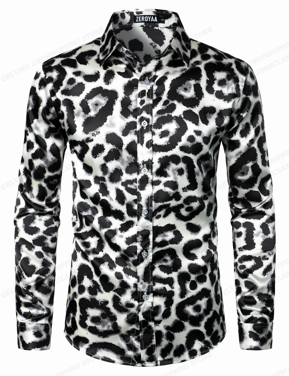 Gold Chain Hawaii Shirts Butterfly 3d Print Shirts Men Fashion Shirts Long Sleeve Beach Blouse Luxury Lapel Shirt Men's Clothing