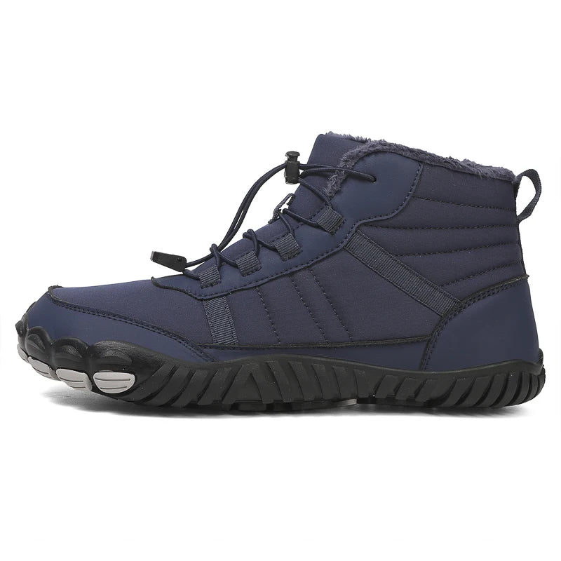 Winter Men Women Boots Leather Waterproof Anti-slip Wear-resistant Casual Outdoor Climbing Sneakers Warm Slip On Ankle Shoes