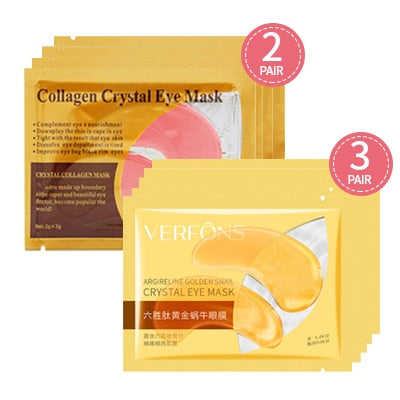 10pcs=5pair Black Collagen Eye Mask Crystal Eyelid Patch Anti Wrinkle Moisture