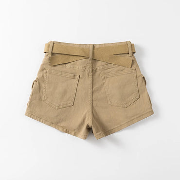 Shorts Denim Cargo Pants Women Sexy Streetwear High Waist Summer Stretch Cortos Big Pockets Mini Jeans New Vintage Vaqueros