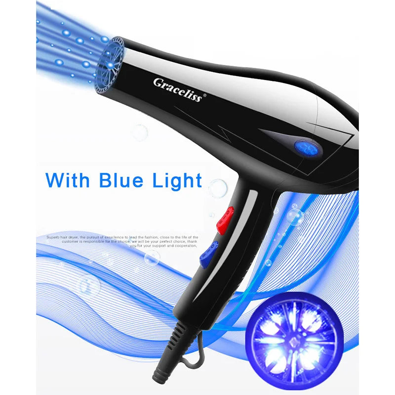 1800W 3800W 110V US or 220V EU Plug Hot Cold Wind Professional Hair Dryer Blow dryer Hairdryer For Hair Salon for Household Use
