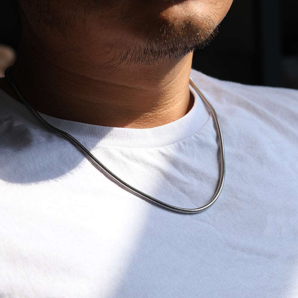 1 Piece Width 1/2/3/4Mm Round Snake Chain Necklace Stainless Steel Chokers For Jewelry Making