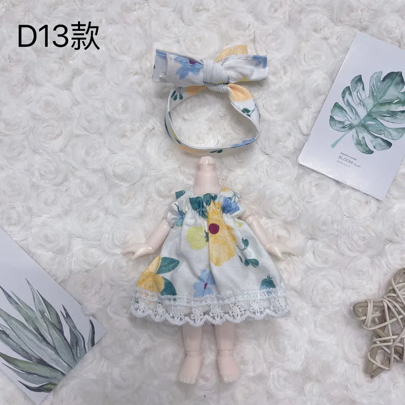 16cm Bjd Doll Clothes High-end Dress Up Can Dress Up Fashion Doll Clothes Skirt Suit Best Gifts for Children DIY Girls Toys