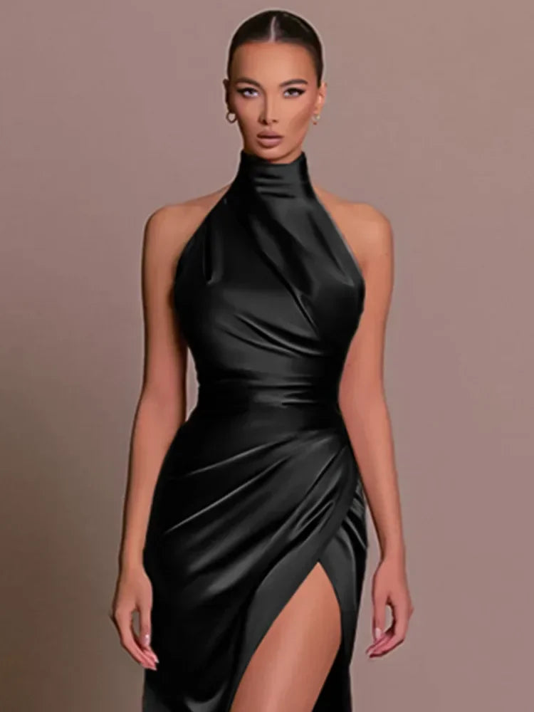 Elegant Luxury Party Evening Dress Sexy Women Sleeveless Long Halter D Mega Mart Center Elegant Luxury Party Evening Dress Sexy Women Sleeveless Long Halter D Mega Mart Center