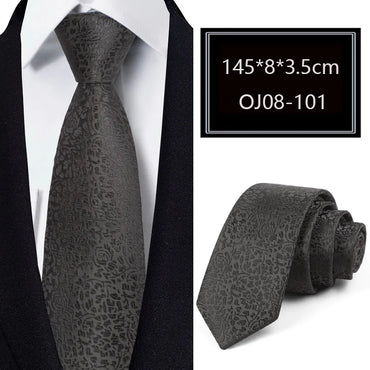 Luxury 56 Colors New Men's Tie Classic Floral Stripe Plaid 8cm Jacquard Neck Tie Necktie For Men Business Wedding Party