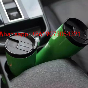 High end car stainless steel insulated cup powder pig metal gray hot and cold water cup 4S store glacier blue black