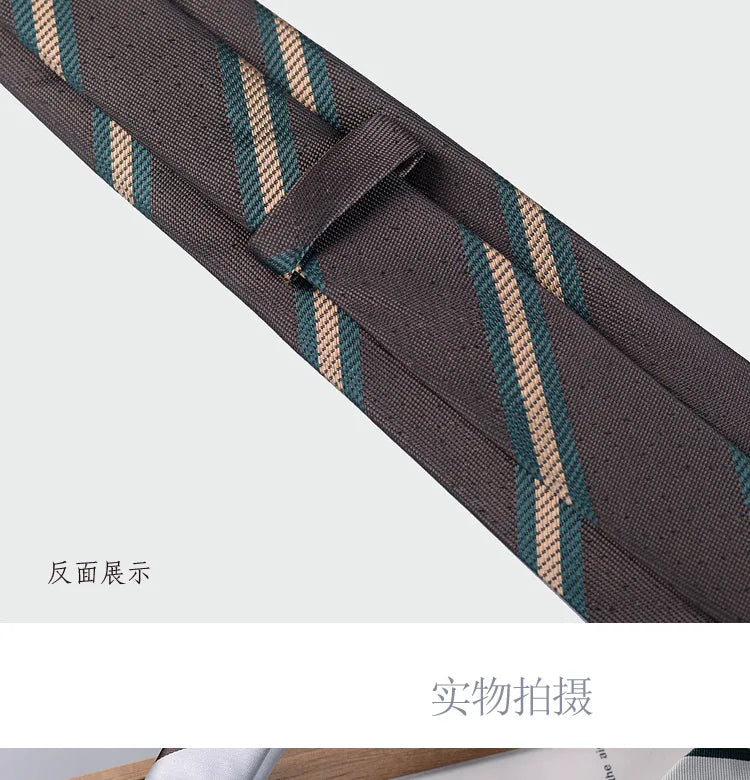 Men's Fashion Silk Tie 8cm Striped Novelty Necktie Blue Green Orange Color Ties For Men Floral Party Ties Wedding Business Gift