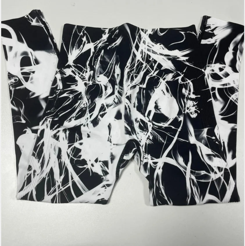 Tie Dye Seamless Leggings Women for Gym Yoga Pants Push Up Workout Sports Leggings High Waist Tights Ladies Fitness Clothing