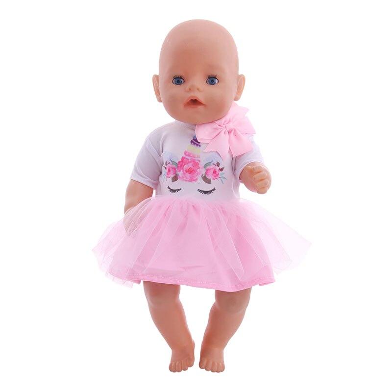 Doll Clothes Unicorn Suits Fit 18 Inch American Of Girl`s &Baby Born Doll 43cm Born Babies Doll Clothes,Toys For Girls