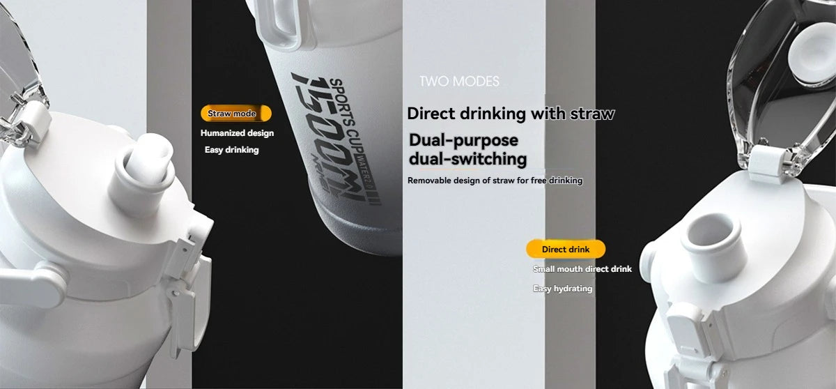 Thermos Water Bottle With Straw Handle Cup 316 Stainless Steel Flask Large Capacity Vacuum Insulated Tumbler