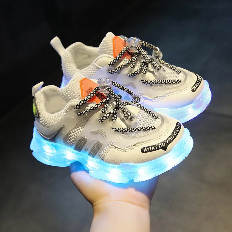 Boys Girls Shoes Summer Casual Mesh Breathable Sneakers 2022 New Trendy Korean Version Fashion Old Shoes