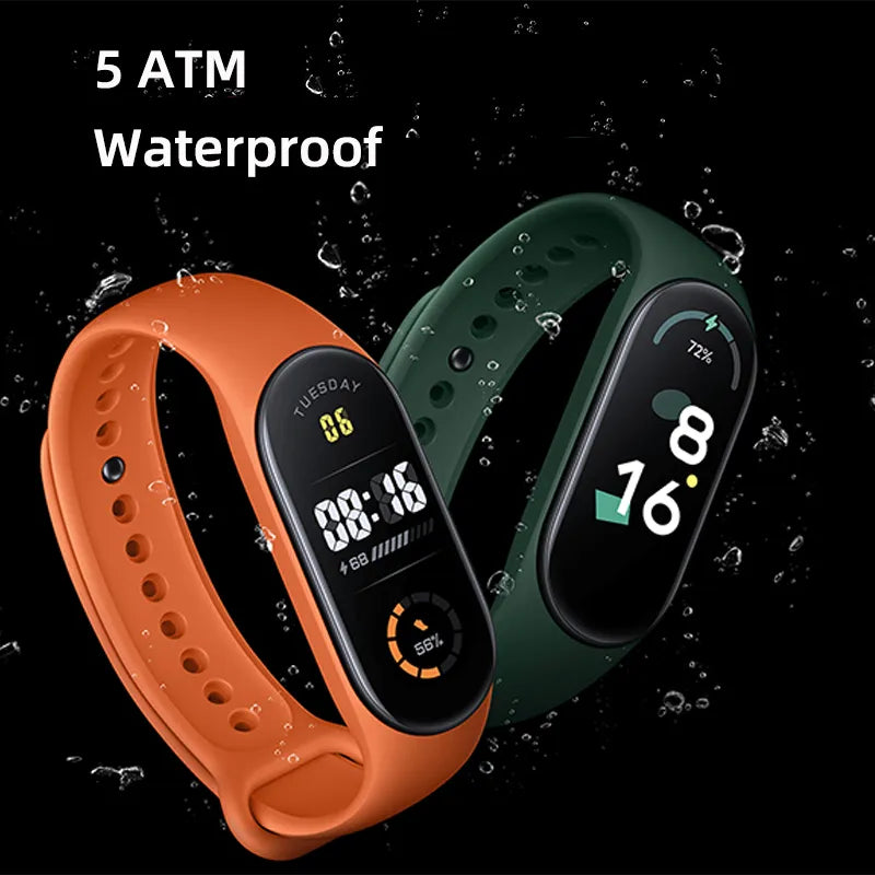 Xiaomi Mi Band 7 Smart Bracelet 6 Color AMOLED 1.62" Screen 24h Blood Oxygen Fitness Traker 5AM Waterproof
