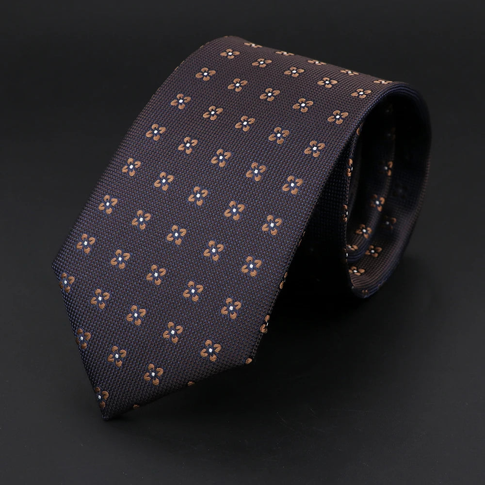 New Style Fashion Jacquard Paisley Striped Necktie For Men 7cm Dark Blue Black Formal Business Party Skinny Slim Cravat Tie Gift