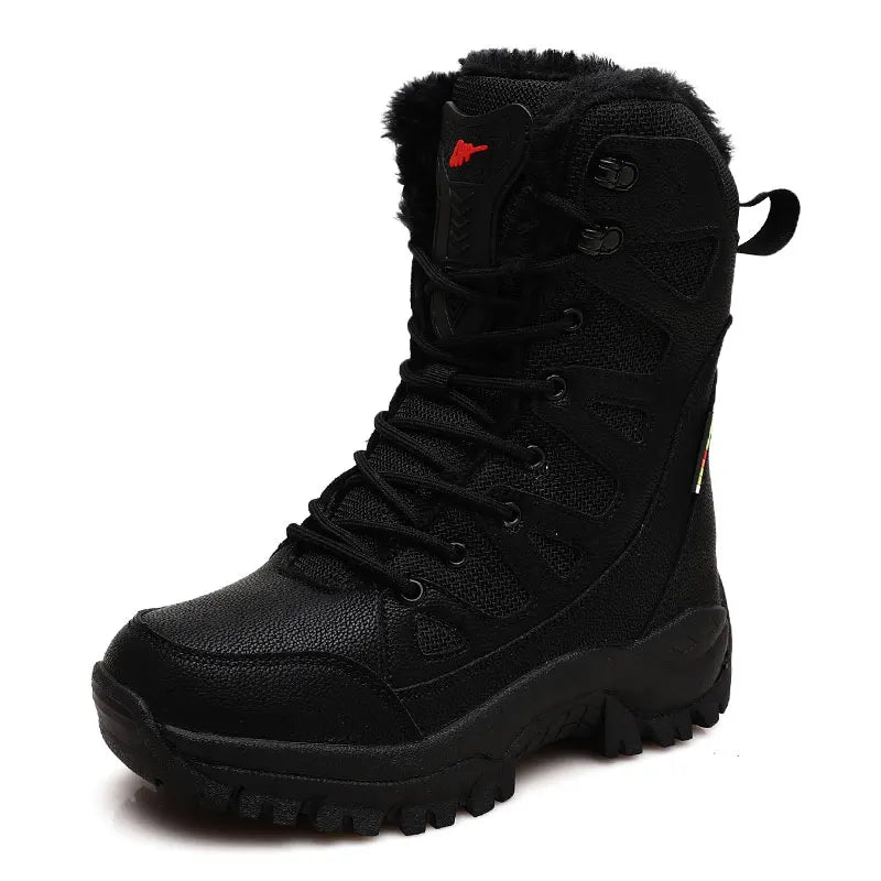 Winter Boot Men's High-top Waterproof Ankle Boots Men Thick Plus Warm Large Size Snow Hiking Boots Outdoor Cotton Shoes Sneakers