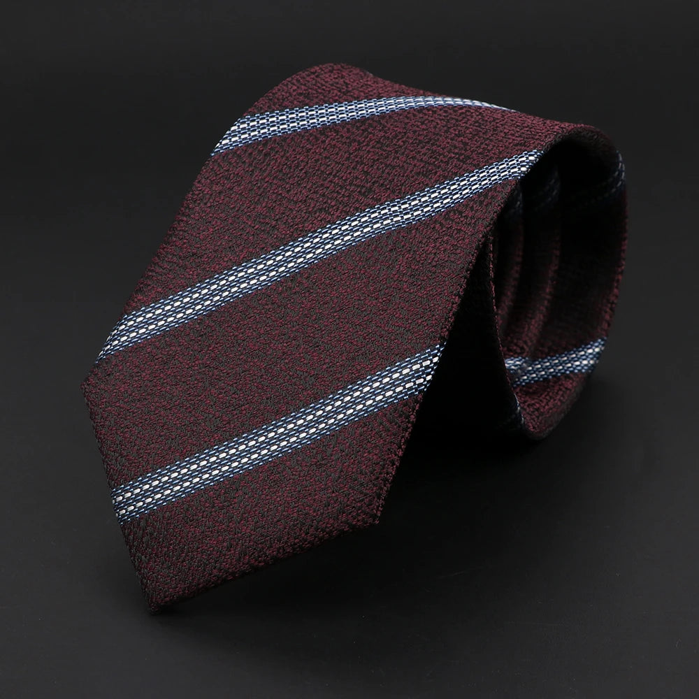 New Style Fashion Jacquard Paisley Striped Necktie For Men 7cm Dark Blue Black Formal Business Party Skinny Slim Cravat Tie Gift