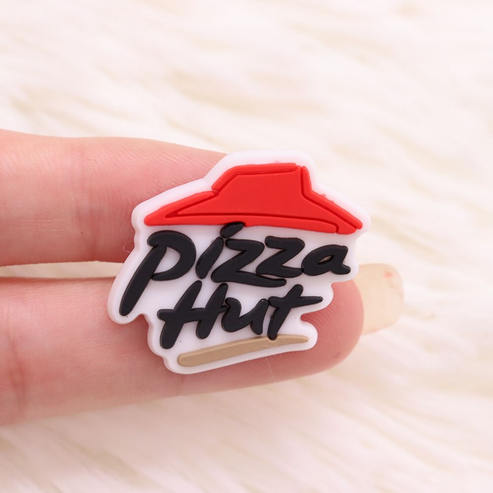 Single Sale 1pcs Pizza Chips Drink Cookies Shoe Charms Accessories Decorations PVC Croc jibz Buckle for Kids Party Xmas Gifts