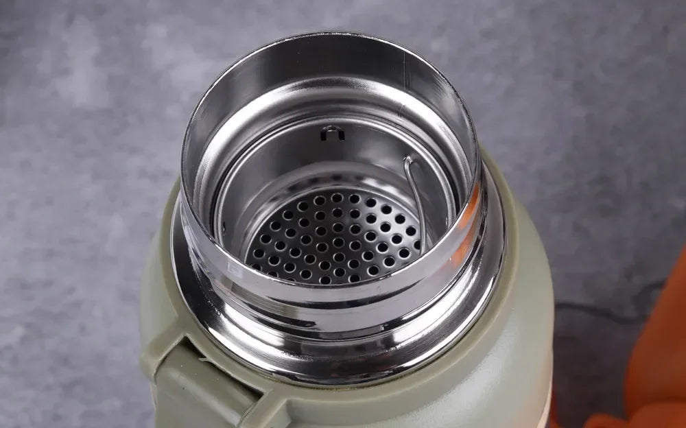 1PCS Stainless Steel Thermos with Tea Filter Double Wall Vacuum Flask Sports Outdoor Fitness Thermal Bottle Insulation Cup