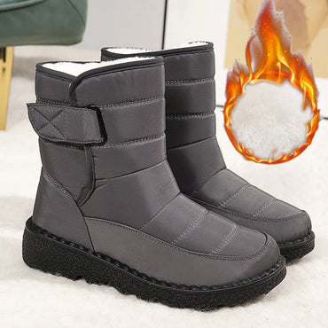 Waterproof Winter Boots for Women 2025 New Faux Fur Long Plush Snow Boots Woman Platform Shoes Warm Cotton Couples Ankle Boots