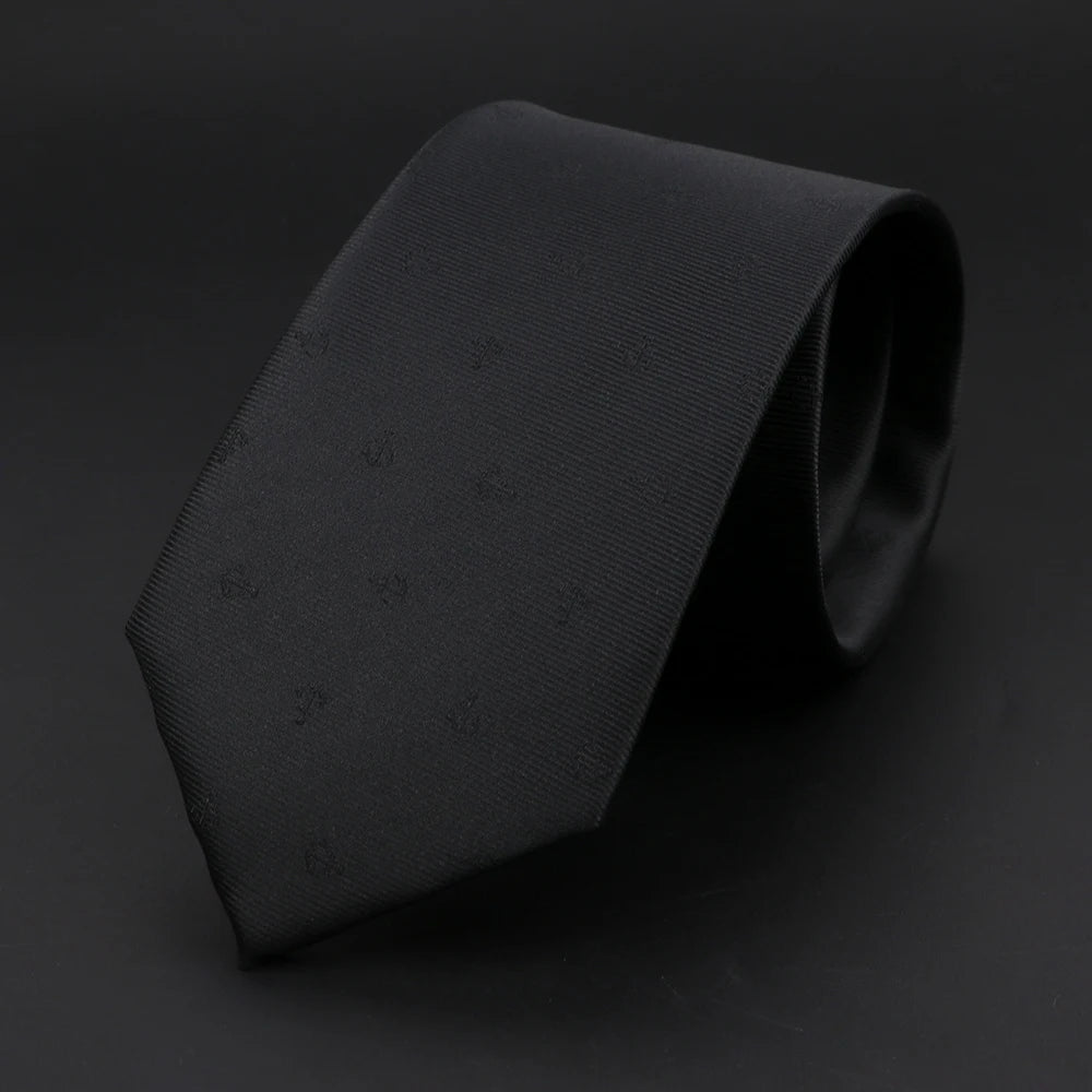 New Style Fashion Jacquard Paisley Striped Necktie For Men 7cm Dark Blue Black Formal Business Party Skinny Slim Cravat Tie Gift