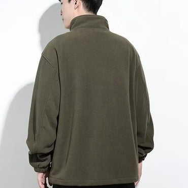 Wool Winter Coat Men's Thickened Winter Couple Standing Collar Shake Fleece Coat Men's Student Fur Jacket