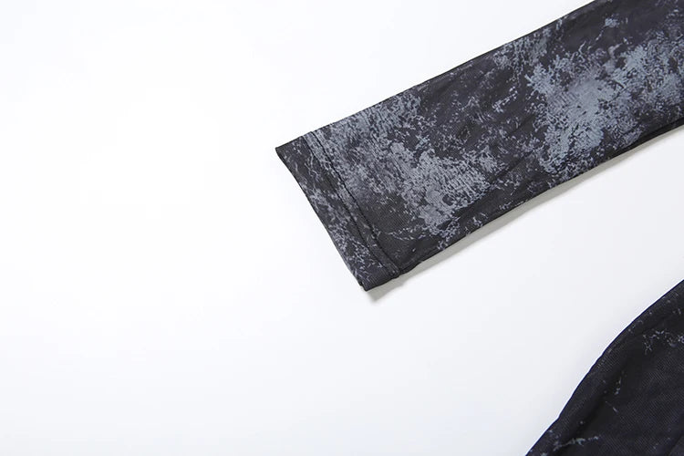 Sisterlinda Printing Slim O-Neck Long Sleeve Jumpsuit Women Sexy Popular Body-shaping Vestidos Girl Party Leisure Pencil Pants