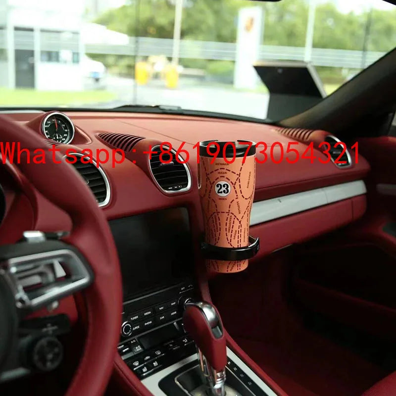High end car stainless steel insulated cup powder pig metal gray hot and cold water cup 4S store glacier blue black