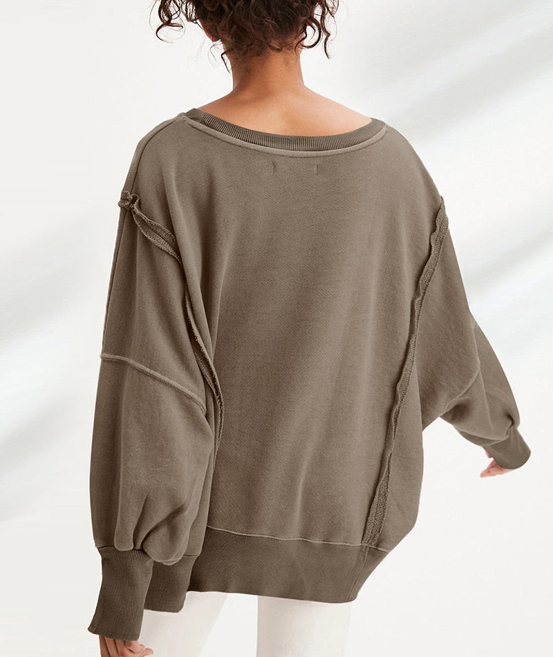 100% Cotton Oversized Hoodie Long Sleeve Pullovers Patchwork Streetwear Harajuku Sweatshirt Autumn Winter Clothes For Women