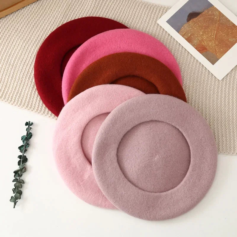 Winter Hats for Women Berets Painter Cap Autumn Winter Hat Female Flat French Artist Beret Girls Vintage Warm Casual New