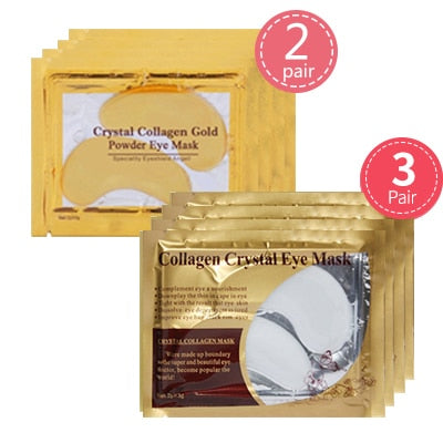 10pcs=5pair Black Collagen Eye Mask Crystal Eyelid Patch Anti Wrinkle Moisture