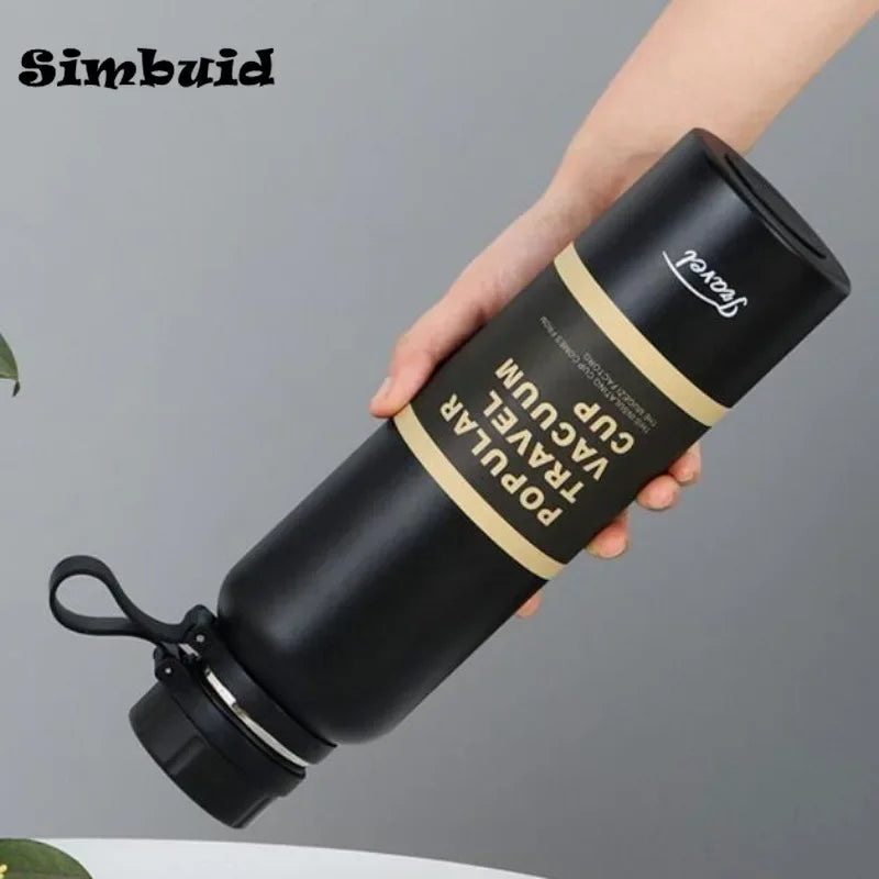 1PCS Stainless Steel Thermos with Tea Filter Double Wall Vacuum Flask Sports Outdoor Fitness Thermal Bottle Insulation Cup