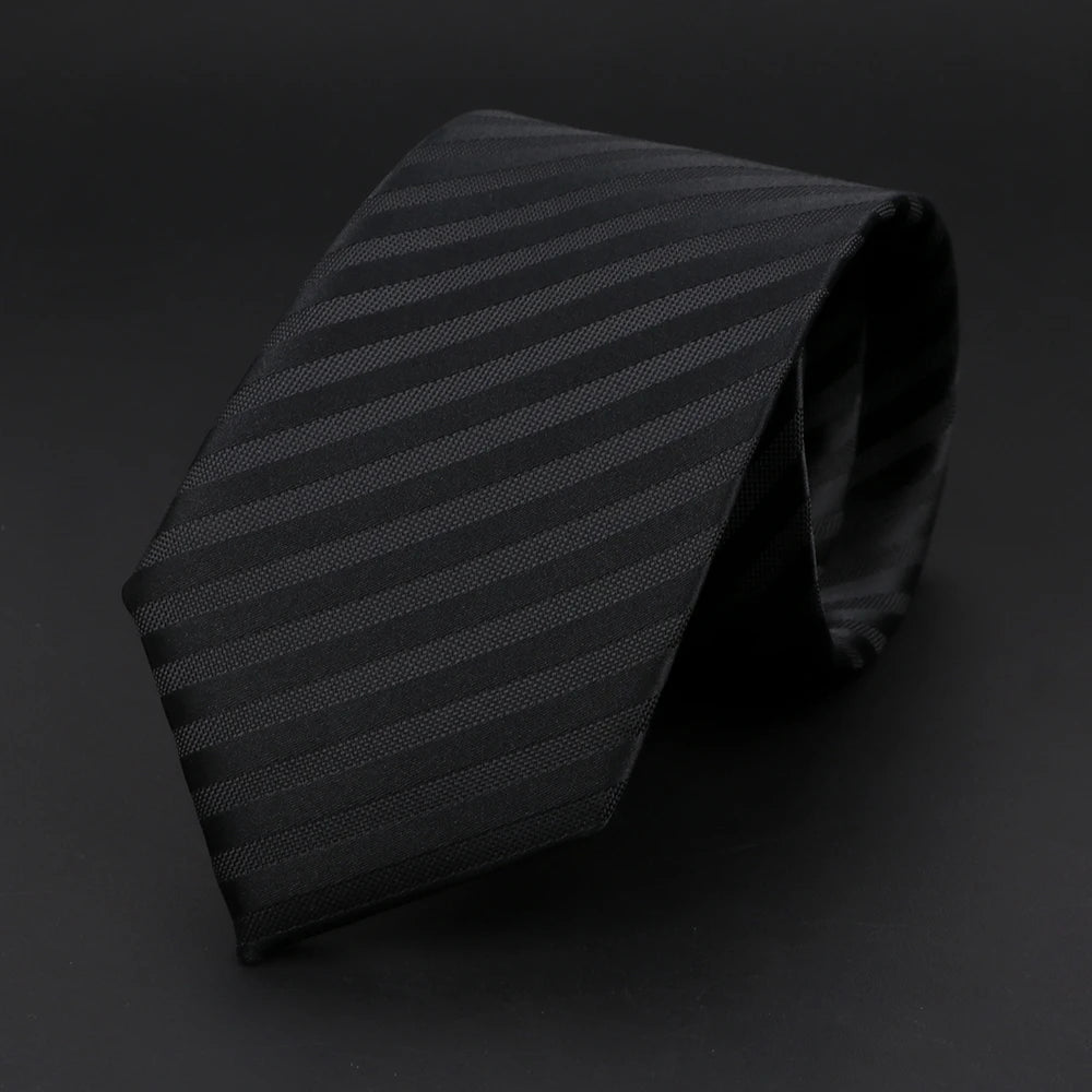 New Style Fashion Jacquard Paisley Striped Necktie For Men 7cm Dark Blue Black Formal Business Party Skinny Slim Cravat Tie Gift